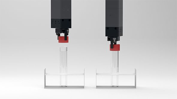 Opening and closing of the test tube lid